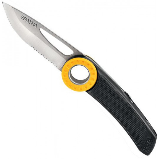 Couteau escalade et alpinisme SPATHA noir Petzl