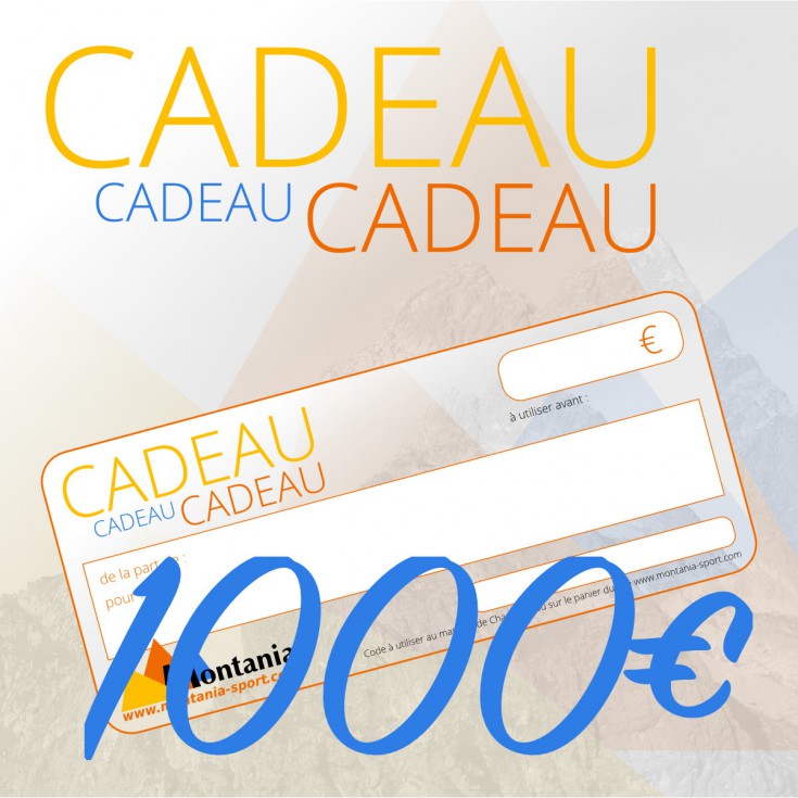 Carte cadeau valable en magasin 1000€