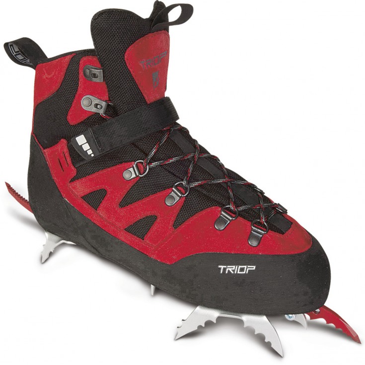 Chaussure de Dry-Tooling CAPOEIRA ICE rouge Triop avec crampons