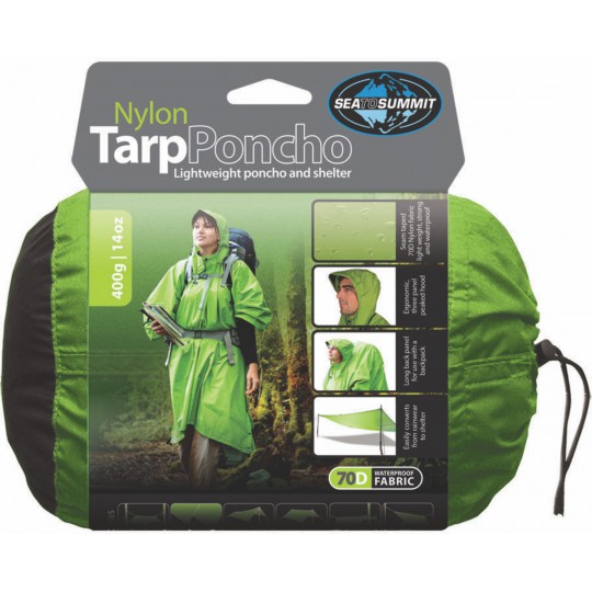 Poncho Tarp Nylon 70D vert SeaToSummit