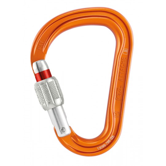 Mousqueton Attache Screw Lock orange Petzl