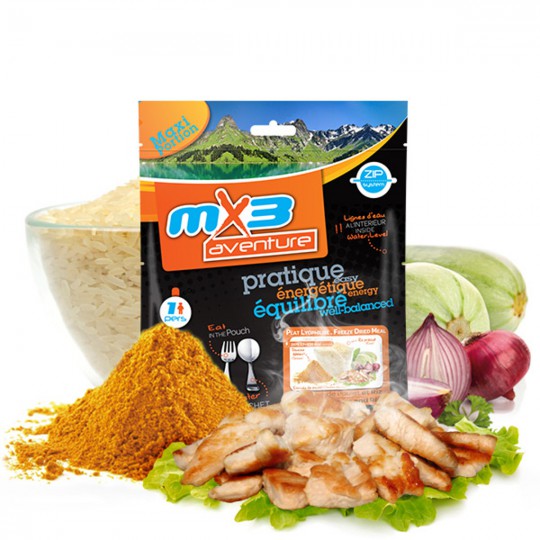 Plat Lyophilisé Colombo de Poulet et Riz 636 Kcal MX3