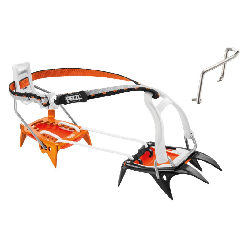 Crampons ski mixte 10P IRVIS HYBRID LLU noirorange Petzl + antibottes