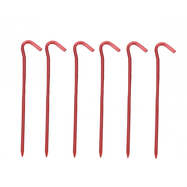 Lot de 6 piquets HEXAGON PIN rouge 19cm Vaude