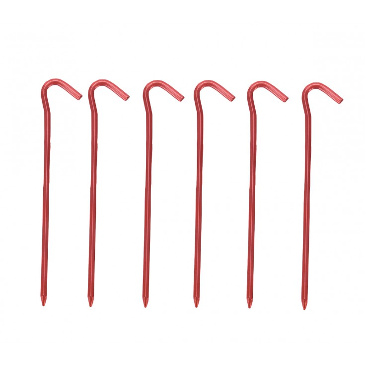 Lot de 6 piquets HEXAGON PIN rouge 19cm Vaude