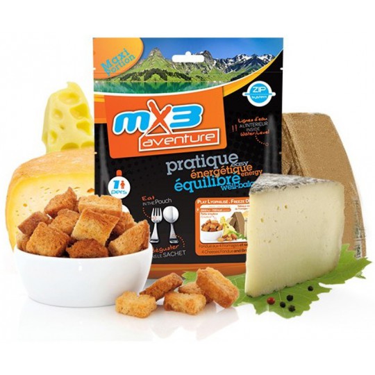 Plat Lyophilisé Fondue aux 4 fromages et ses croutons 708 Kcal MX3