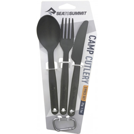  Set de 3 couverts en Polypropylene CAMP couleur gris-charcoal SeaToSummit