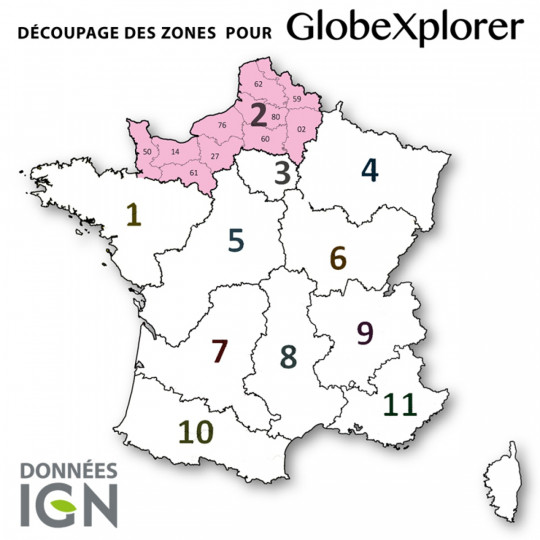 Cartes numériques IGN ZONE 2 GlobeXplorer