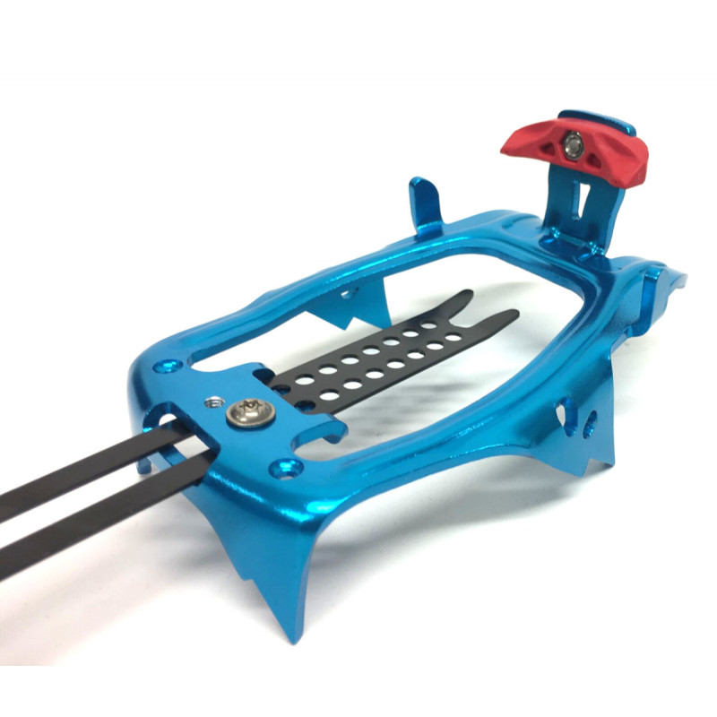 Crampons ski alu 10P SKIMO RACE bleu CAMP + antibottes Montania Sport