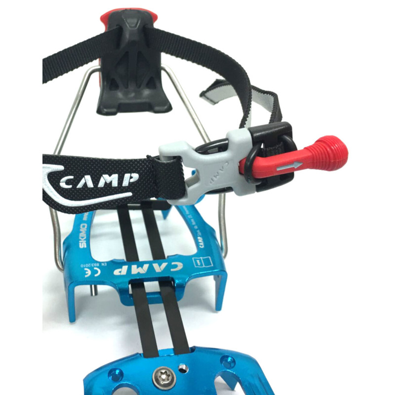 Crampons ski alu 10P SKIMO RACE bleu CAMP + antibottes Montania Sport