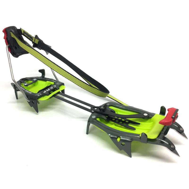 Crampons ski alu 10P SKIMO NANOTECH noirvert CAMP + antibottes