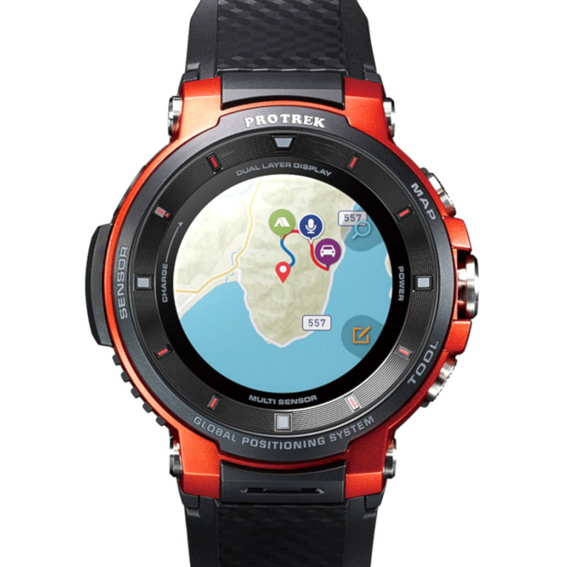 Montre altimètre GPS CASIO WSDF30RGBAE orange PRO TREK SMART