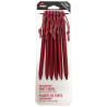 Lot de 6 piquets de tente GROUNDHOG STAKES 19cm rouge MSR