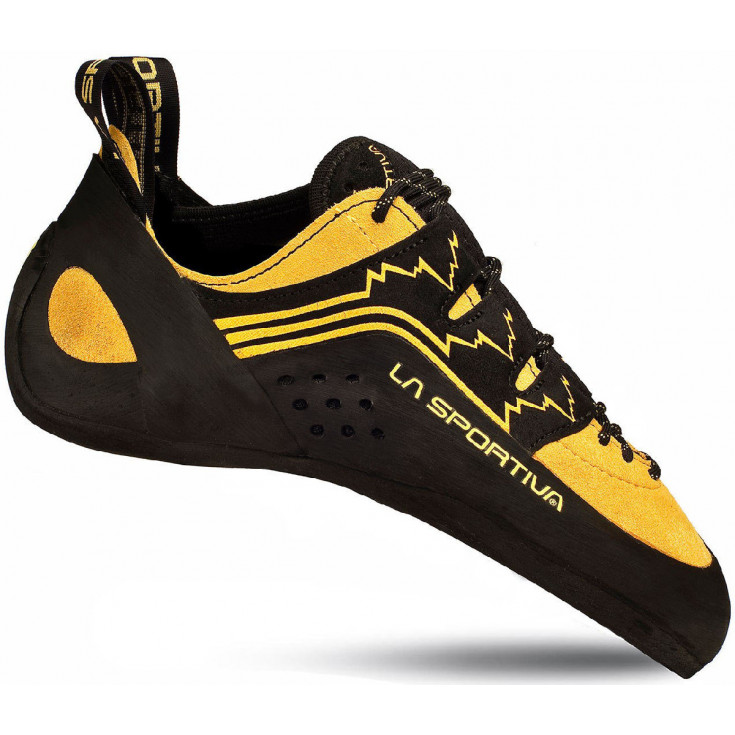 Chausson escalade KATANA LACET jaune-noir La Sportiva - Montania Sport