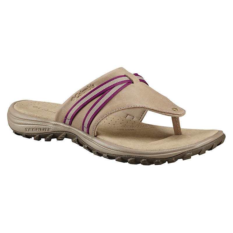 tong en cuir femme