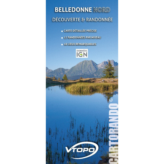 Carte topo IGN BELLEDONNE NORD 29000ème VTOPO