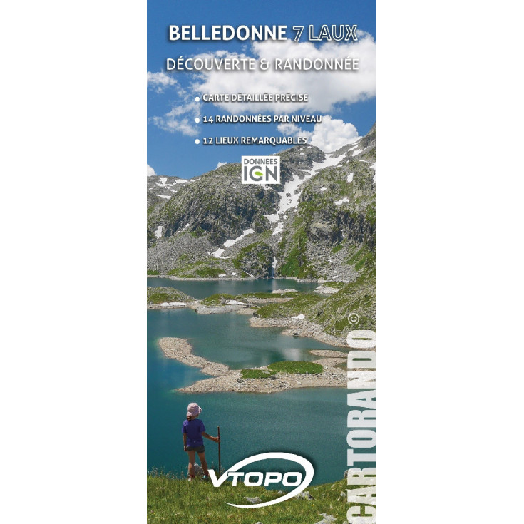 Carte topo IGN BELLEDONNE 7 LAUX 25000ème VTOPO