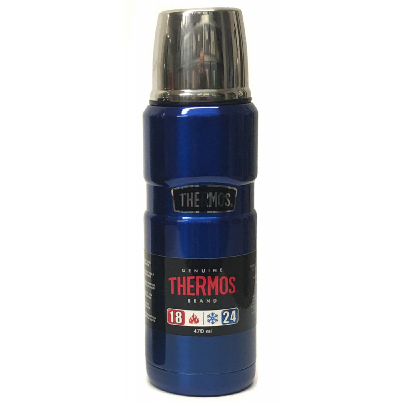 Bouteille THERMOS 470ml KING bleu brillant Thermos Original Montania