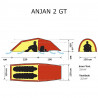 Tente de randonnée ANJAN 2 GT green HILLEBERG