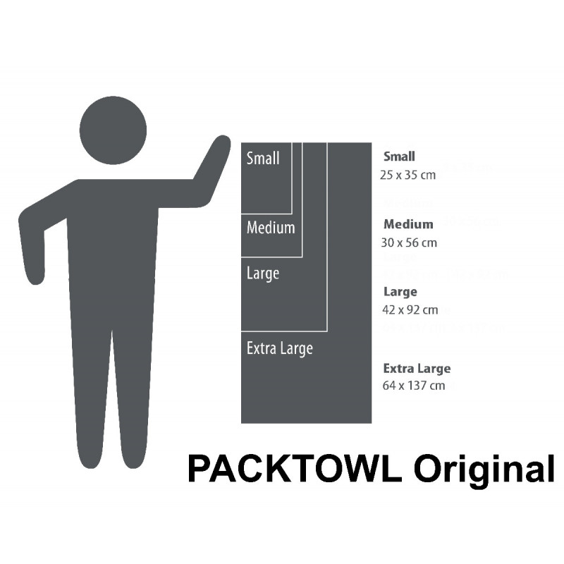 Serviettes Microfibre PackTowl Taille L – Vertes, Neuves, Jamais Servies