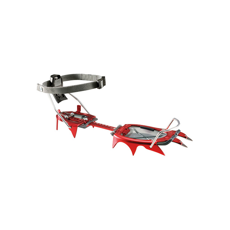 Crampons ski alu 12P XLC Nanotech Auto rouge CAMP + antibottes Montania Sport