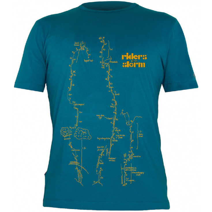 Tee-shirt FLASH RIDERS petrol-camel DirectAlpine
