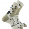 Lot de 3 paires de chaussettes de randonnée "La Double TREK" beige-kaki Thyo