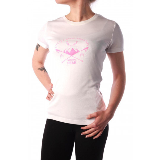 Tee-shirt fibre de bois femme 210 GREAT ADVENTURE blanc Natural Peak