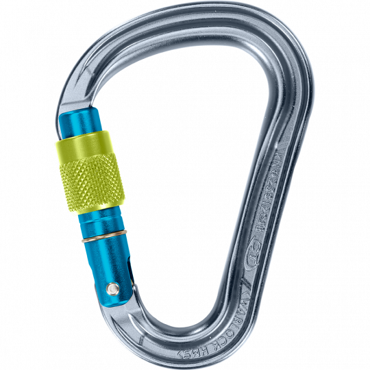 Mousqueton WARLOCK HMS gris-bleu-vert Climbing Technology