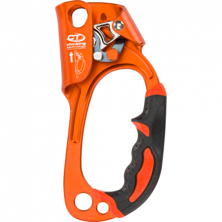 Poignée ascension QUICK-UP+ droite-orange Climbing Technology