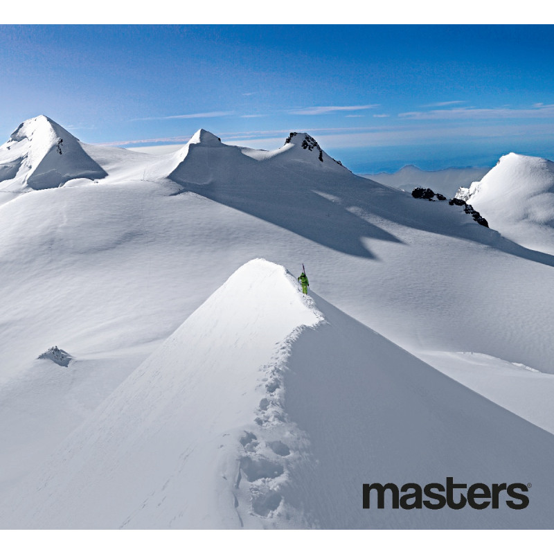 Bâtons monobrin ski de rando SKIMO CARBON noir-bleu MASTERS (la