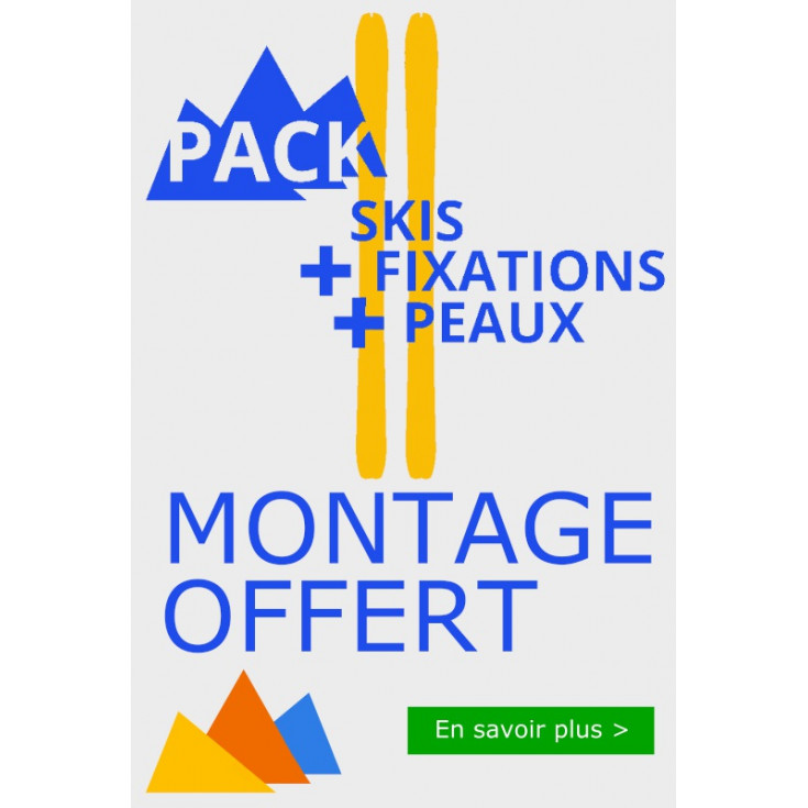 Montage des fixations offert sur PACK SKIS DE RANDO