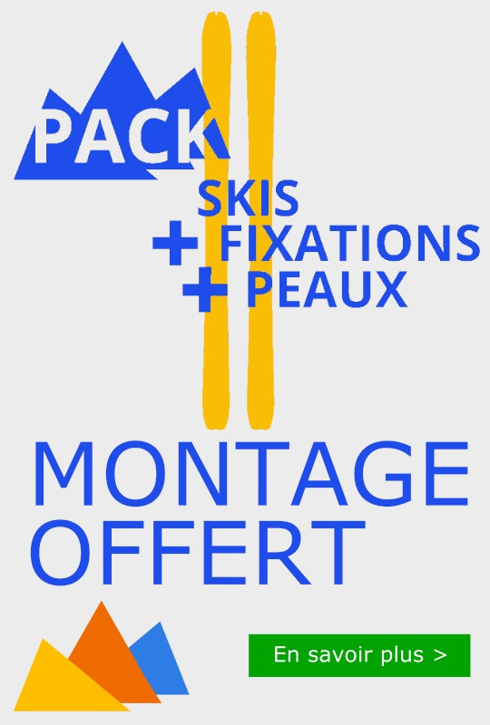 Montage des fixations offert sur PACK SKIS DE RANDO 2026 Montage des fixations offert sur PACK SKIS DE RANDO 2026