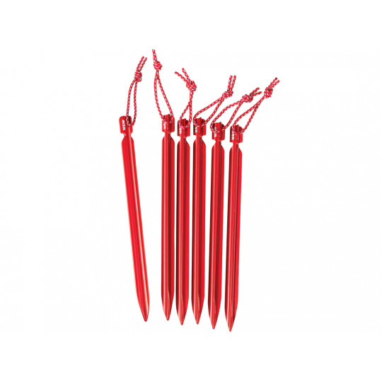 Lot de 6 piquets de tente MINI GROUNDHOG STAKES 15cm rouge MSR GEAR