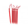 Lot de 6 piquets de tente MINI GROUNDHOG STAKES 15cm rouge MSR GEAR