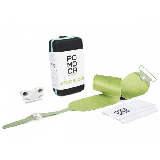 Set de peaux de phoque à découper mohair CLIMB PRO MOHAIR Readytoclimb 120mm verte POMOCA
