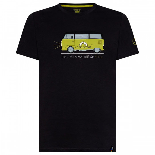 Tee-shirt coton bio VAN T-SHIRT noir-jaune La Sportiva
