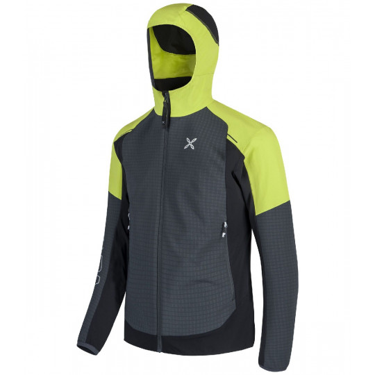Veste Softshell WIND REVOLUTION HOODY JACKET 9347 grey-lime Montura