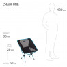 Chaise de randonnée et camping CHAIR ONE black Helinox