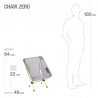 Chaise compacte de randonnée et camping CHAIR ZERO grey Helinox