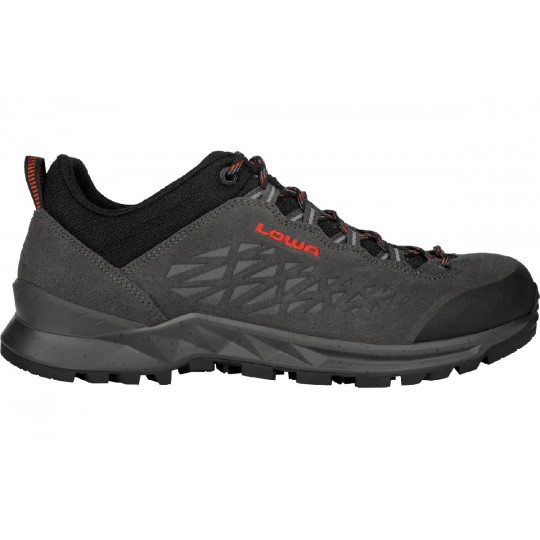 Chaussure basse cuir EXPLORER LOW anthracite-flame Lowa