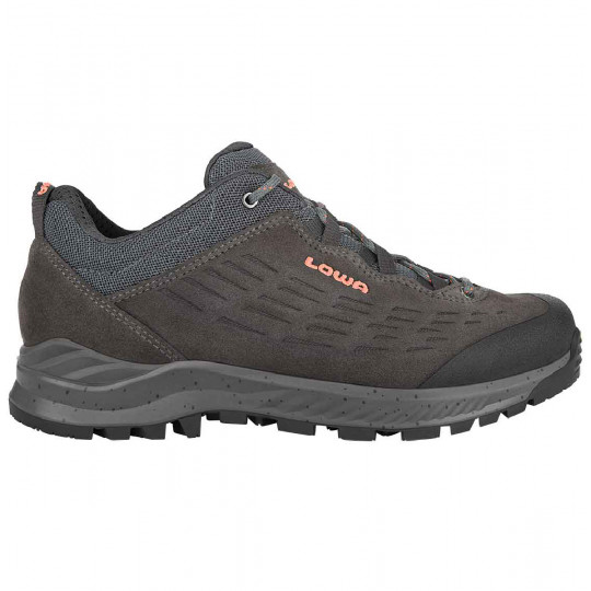 Chaussure femme basse cuir EXPLORER LOW WS anthracite-coral Lowa