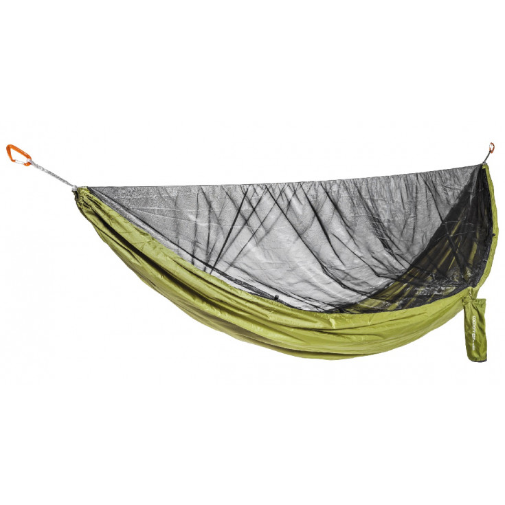 Hamac + moustiquaire MOSQUITO NET HAMMOCK olive-green avec mousquetons COCOON