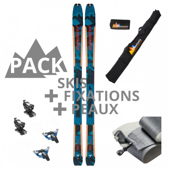 Pack ski de rando unisexe SEVEN SUMMITS 85 bleu-rouge Dynafit 2022
