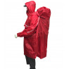 Poncho de randonnée imperméable Rain Stop Front Zip rouge CAMP