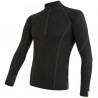 Tee-shirt homme laine Mérinos MERINO ACTIVE LS 1/4 ZIP noir SENSOR