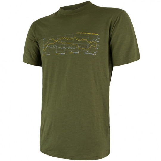 Tee-shirt laine Mérinos PT TRACK vert SENSOR