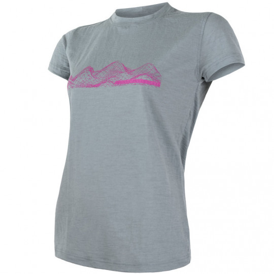 Tee-shirt laine Mérinos femme W'S PT MOUNTAINS gris SENSOR