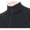 Tee-shirt homme laine Mérinos DOUBLE FACE 1/4 ZIP noir SENSOR