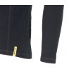 Tee-shirt homme laine Mérinos DOUBLE FACE 1/4 ZIP noir SENSOR